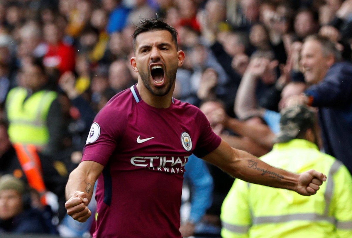 Sergio Aguero sudah mencetak lebih dari 200 gol di ajang liga di Eropa. Foto: Darren Staples/Reuters
