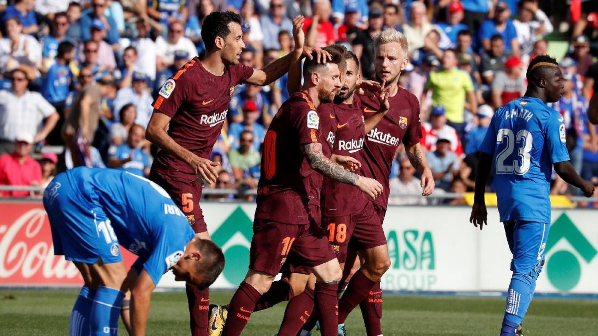 Barcelona menang 2-1 atas Getafe meski sempat tertinggal lebih dulu (Foto: Paul Hanna/REUTERS)