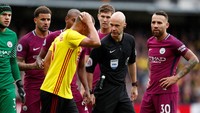 Dalam pertandingan di Vicarage Road, Sabtu (16/9/2017), City mampu tampil dominan. Situs resmi Liga Inggris mencatat City bisa lmelakukan 67,4 ball possesion. (Foto: John Sibley/Reuters)