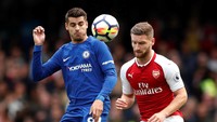Pertandingan berjalan dengan ketat, baik Chelsea maupun Arsenal sama-sama punya kans bagus mencetak gol. Keduanya masing-masing mencatatkan tujuh percobaan. (Foto: John Sibley/Action Images via Reuters)