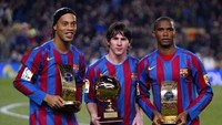 Ronaldinho juga dua kali dinobatkan sebagai pemain terbaik dunia versi FIFA pada 2004 dan 2005. (CESAR RANGEL/AFP PHOTO)
