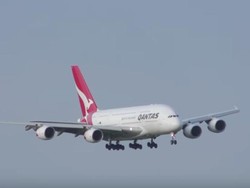 Terekam! Pesawat Terombang-ambing Kena Angin Kencang Saat Mendarat