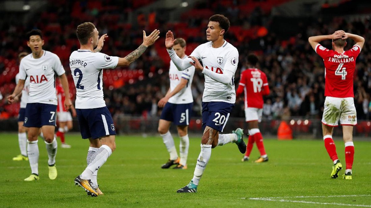Dele Alli mencetak gol tunggal Spurs ke gawang Barnsley (Matthew Childs/Action Images via Reuters)