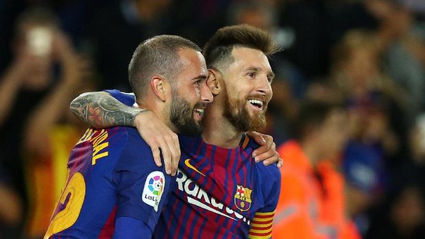 Messi total sudah mencetak 300 gol di Stadion Camp Nou di seluruh kompetisi membela Barcelona. (