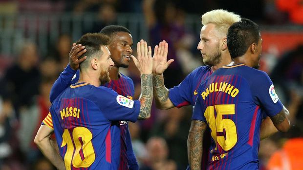 Lionel Messi berhasil mencetak empat gol ke gawang Eibar.