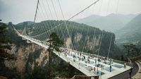 Foto: Jembatan Kaca Terpanjang & Tertinggi di Dunia