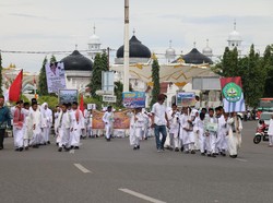 Semarak 1 Muharam, Pelajar di Banda Aceh Pawai Jalan Kaki