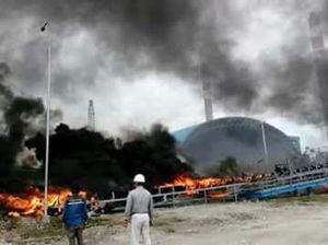 Belt Conveyor PLTU Jeneponto Sulsel Terbakar