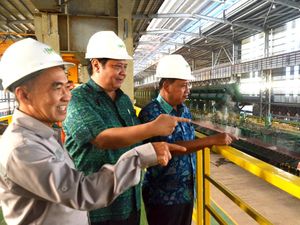Menperin Tinjau Pabrik Smelter di Morowali