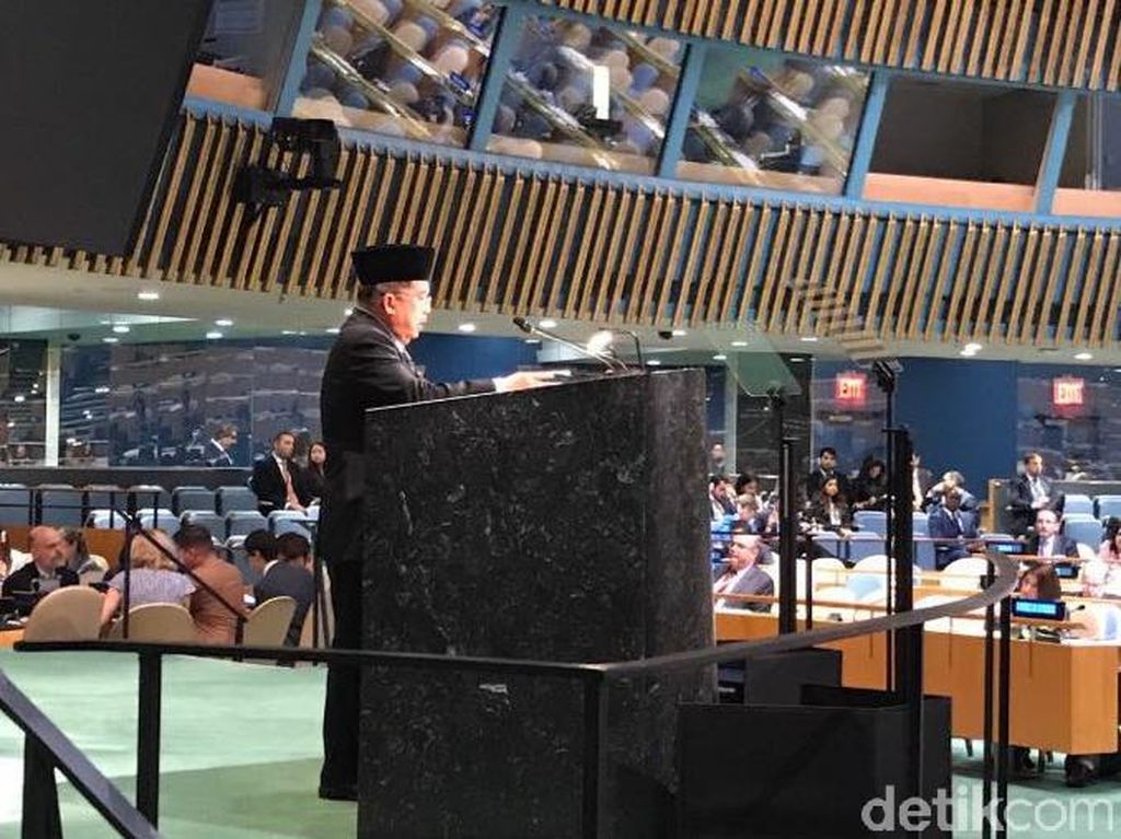 Rayakan 1 Muharam, JK Berkopiah di Sesi Debat Umum Sidang PBB