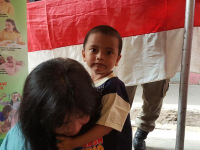 Foto: Rupa-rupa Ekspresi Anak Saat di Posyandu