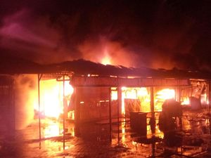 Kebakaran Hebat Landa Pasar Joko Sambang Mojokerto