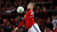 Jika para pemain di atas dibentuk tim maka bek kiri Manchester United, Luke Shaw, pantas dijadikan cadangan. Shaw juga akan habis kontraknya musim panas nanti (Jason Cairnduff/Action Images via Reuters)