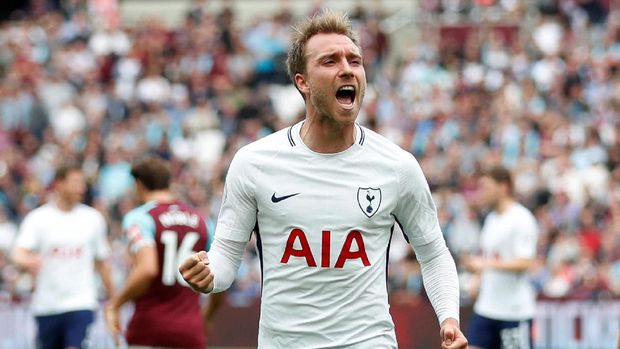 Christian Eriksen mencetak gol ketiga untuk Tottenham Hotspur