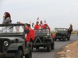 Tiba di Solo, Tim ASEAN Para Games Langsung Diarak