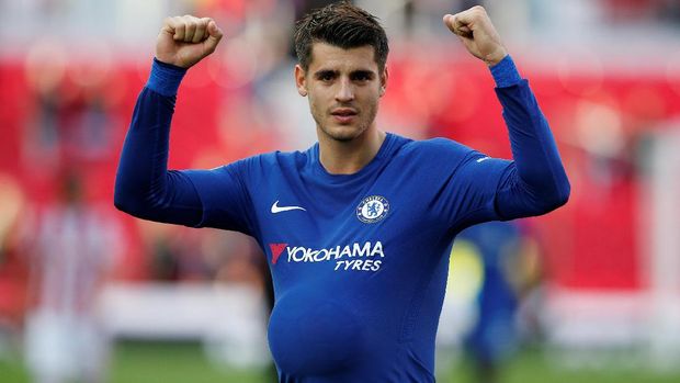 Alvaro Morata mencetak hattrick pertamanya untuk Chelsea di Liga Primer Inggris.