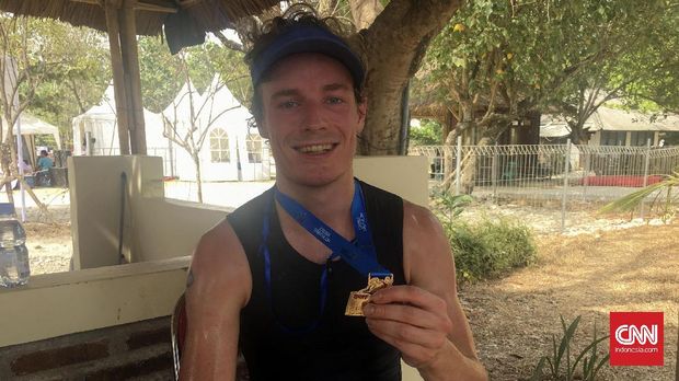 Marteen Vrouenraets, peserta asal Belanda yang menjadi runner up di Rhino X-Triathlon Tanjung Lesung 2017.