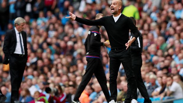 Guardiola menilai laga babak pertama antara Manchester City dan Crystal Palace berjalan lambat.