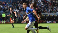 Dalam pertandingan ini, Milan kesulitan mengembangkan permainan. Skuat besutan Vincenzo Montella itu bahkan kepayahan memasuki kotak penalti tuan rumah. Paolo Rattini/Getty Images.