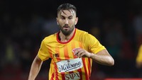 Massimo Coda. Belum mencetak gol dari total 23 tembakan yang ia lepaskan di Serie A 2017/2018, dalam enam partai (494 menit) bersama Benevento. (Foto: Maurizio Lagana/Getty Images)