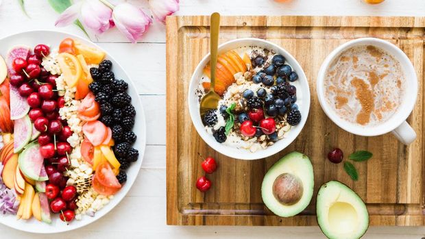 Ilustrasi smoothie bowl Ilustrasi smoothie bowl