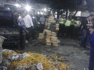 Jeruk Dipakai Pelaku untuk Tutupi 119 Paket Ganja yang Dibawa Pikap Jeruk Dipakai Pelaku untuk Tutupi 119 Paket Ganja yang Dibawa Pikap