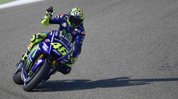 Valentino Rossi finis di posisi kelima di Sirkuit Motorland, GP Aragon. (