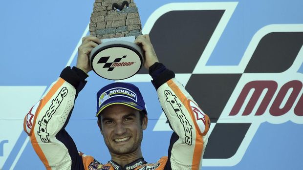 Dani Pedrosa sukses finis kedua di GP Aragon, Minggu (24/9). (