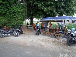 Warga Datangi Lokasi Penemuan Patung Mirip Badut Film It