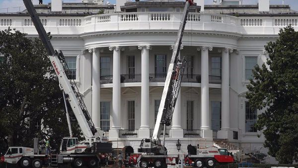 Foto: Saat White House Direnovasi