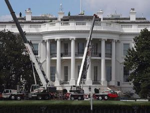 Foto: Saat White House Direnovasi Foto: Saat White House Direnovasi