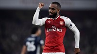 Alexandre Lacazette bergabung dengan Arsenal di musim panas 2017. Dia dibeli dari Lyon dengan harga 46,5 juta pound sterling. (Dylan Martinez/Reuters)