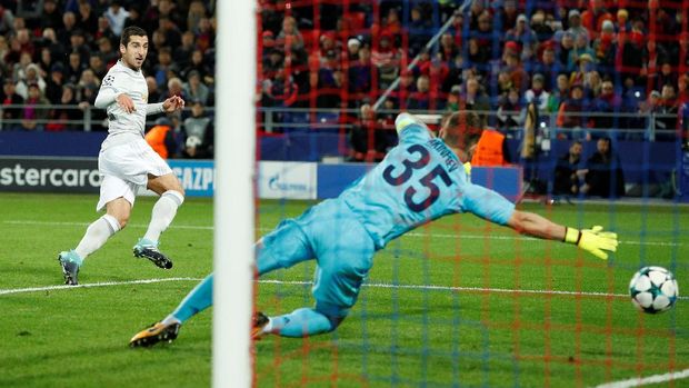Henrik Mkhitaryan menjadi pencetak gol penutup kemenangan MU 4-1 atas CSKA Moskow.