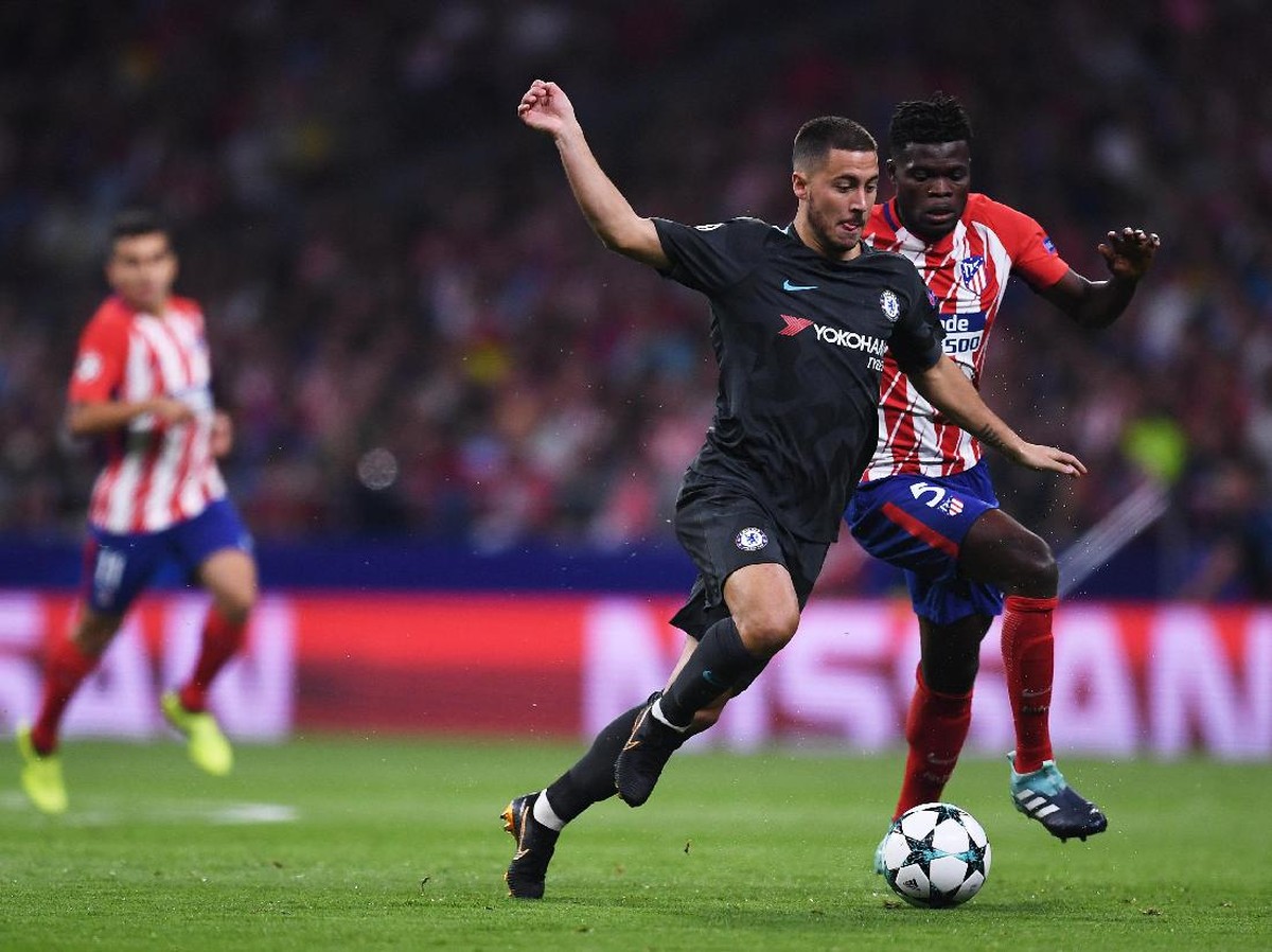 Eden Hazard membantu Chelsea mengalahkan Atletico Madrid 2-1. Foto: David Ramos/Getty Images