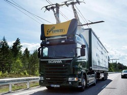 Mirip KRL, Begini Jalanan Khusus Truk Listrik