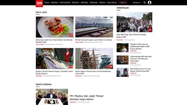 Wajah Baru CNN Indonesia Dilengkapi Mode Malam