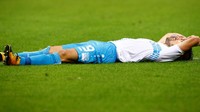 Kemasukan gol di saat-saat terakhir membuat kubu Rijeka sangat terpukul. Foto: Stefano Rellandini/Reuters