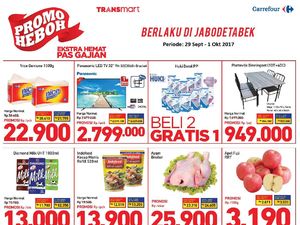 Sudah Gajian? Ada Promo Belanja Hemat di Transmart dan Carrefour