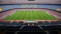 Kosongnya Camp Nou berkaitan dengan digelarnya referendum mengenai keinginan Catalonia untuk memerdekakan diri dari Spanyol pada hari yang sama. Foto: Albert Gea/Reuters