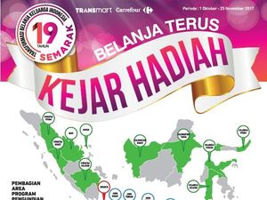 Belanja Terus Kejar Hadiah di Semarak 19 Tahun Transmart Carrefour