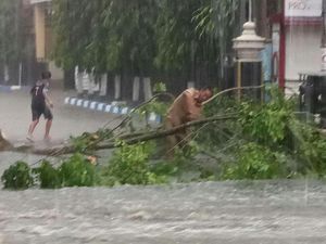 Bojonegoro Hujan Angin, Rumah Roboh Hingga Banjir