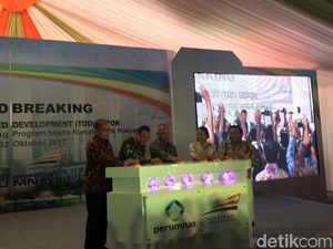 Dua Menteri Resmikan Pembangunan Rusun Nempel Stasiun Pondok Cina