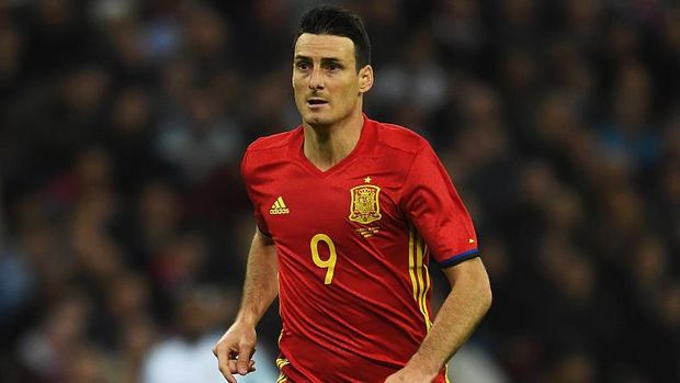 Aritz Aduriz bersama Timnas Spanyol.