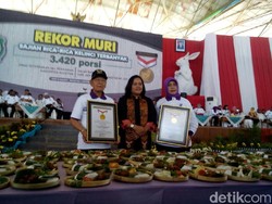 Sajian Rica Kelinci Sebanyak 3.420 Porsi di Magetan Pecahkan Rekor Muri