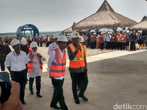 Jokowi Tinjau Pembangunan Waduk Karian, Banten Jokowi Tinjau Pembangunan Waduk Karian, Banten