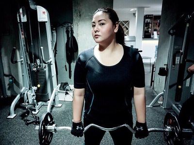 Ciat! Audy Uwais Tendang Bobot Berlebih dengan Nge-Gym