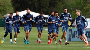 Melihat Latihan Timnas Argentina Jelang Laga Krusial Lawan Peru