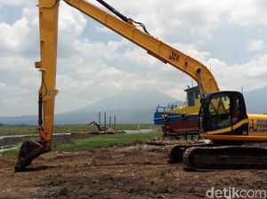 Pembersihan Eceng Gondok di Rawa Pening Terkendala Air Surut