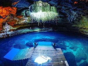 Foto: Diving di dalam Gua