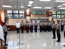 Kapolri Pimpin Upacara Kenaikan Pangkat 23 Pati